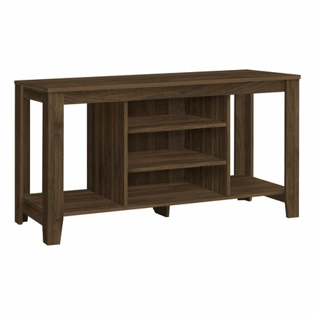 MONARCH SPECIALTIES Tv Stand, 48 Inch, Console, Storage Shelves, Living Room, Bedroom, Walnut Laminate I 3566